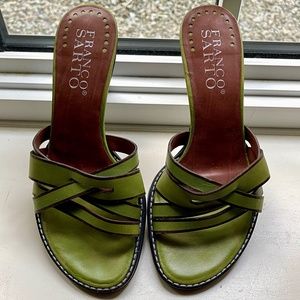 Franco Sarto green slide sandals US size 6